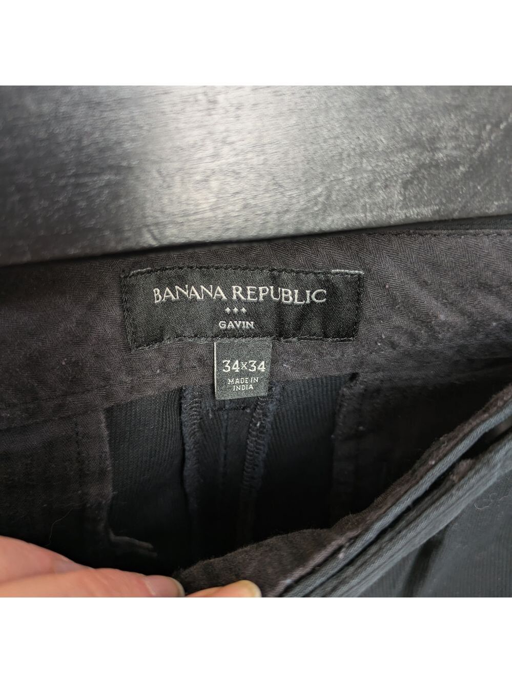 Banana Republic Gavin Men's Black Dress Pants - Picture 3 of 7